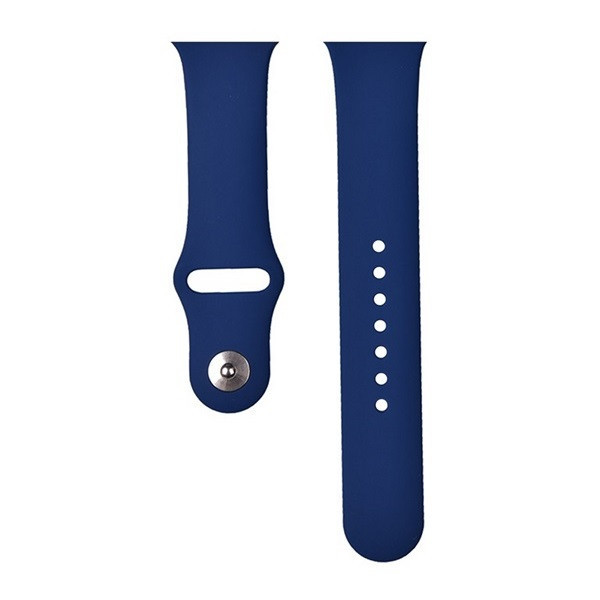 Apple Watch 1-6, SE (42 / 44 mm) / Watch 7-8 (45 mm) / Watch Ultra (49 mm), silikónový remienok, nastaviteľný, Devia Delux Sport, tmavomodrá