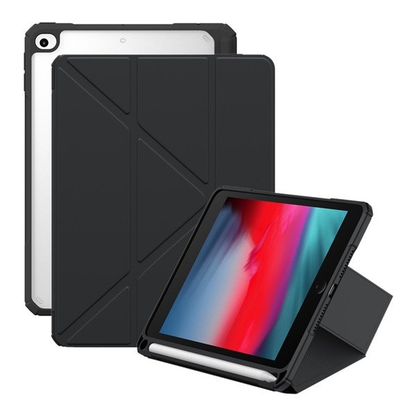 Apple iPad Mini 4 / iPad Mini (2019), puzdro s držiakom Apple Pencil, Origami Smart Case, Baseus Minimalist, čierne