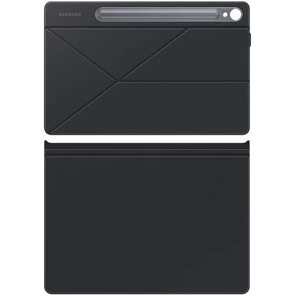 Samsung Galaxy Tab S9 11.0 SM-X710 / X716B, puzdro s priečinkom, magnetické uchytenie, držiak dotykového pera, Origami Smart Case, Samsung Smart Book Cover, čierne, továrenské