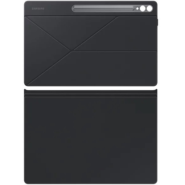 Samsung Galaxy Tab S9 Ultra 14.6 SM-X910 / X916B, puzdro s priečinkom, magnetické uchytenie, držiak dotykového pera, Origami Smart Case, Samsung Smart Book Cover, čierne, továrensk