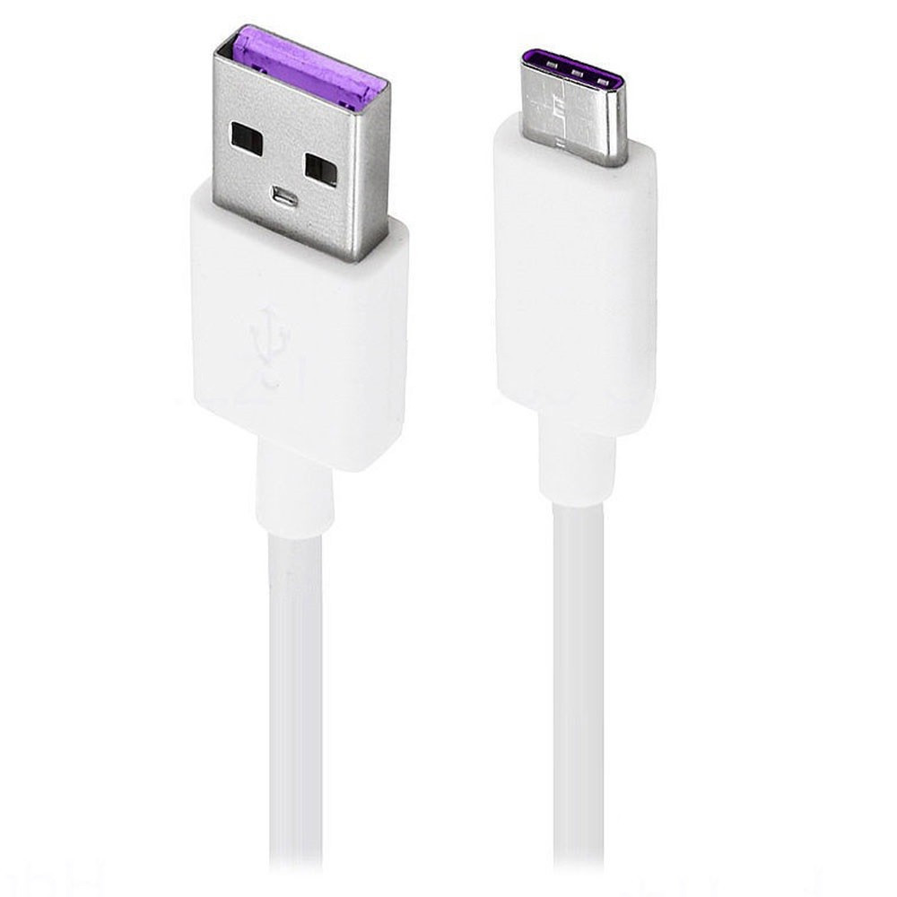 Nabíjací a dátový kábel USB, USB Type-C, 100 cm, Huawei, biely, továrenský