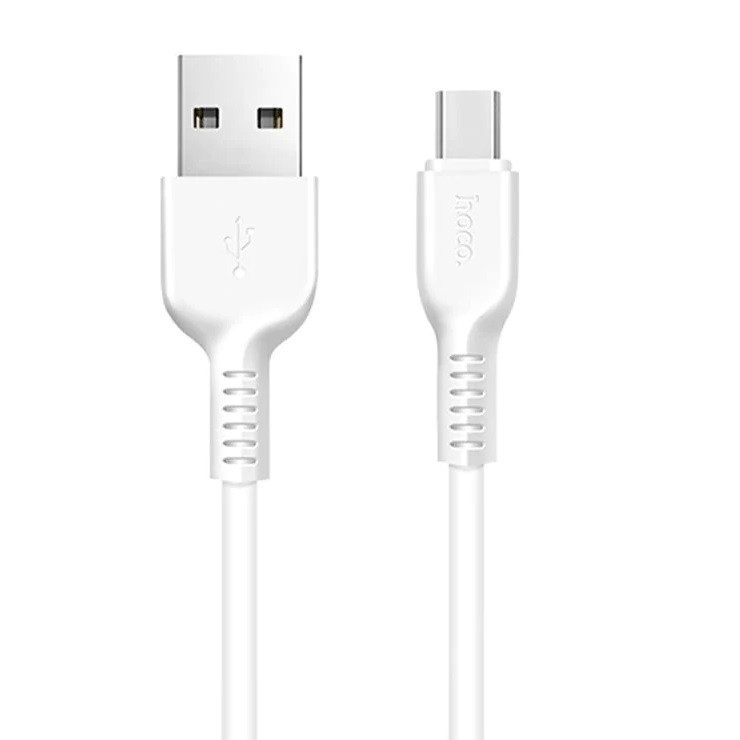 Nabíjací a dátový kábel USB, USB Type-C, 300 cm, rýchle nabíjanie, proti otrasom, Hoco X20, biely