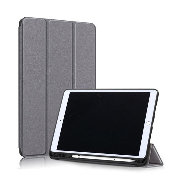 Apple iPad 10.2 (2019 / 2020 / 2021), Zakladačové puzdro, Smart Case, sivé