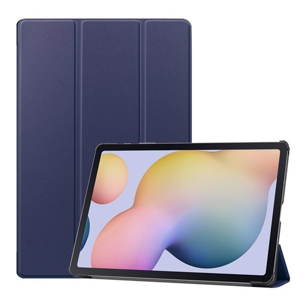 Samsung Galaxy Tab S7 Plus 12.4 / Tab S7 FE 12.4 / Tab S8 Plus 12.4, zakladačové puzdro, trojrozmerné, tmavomodré