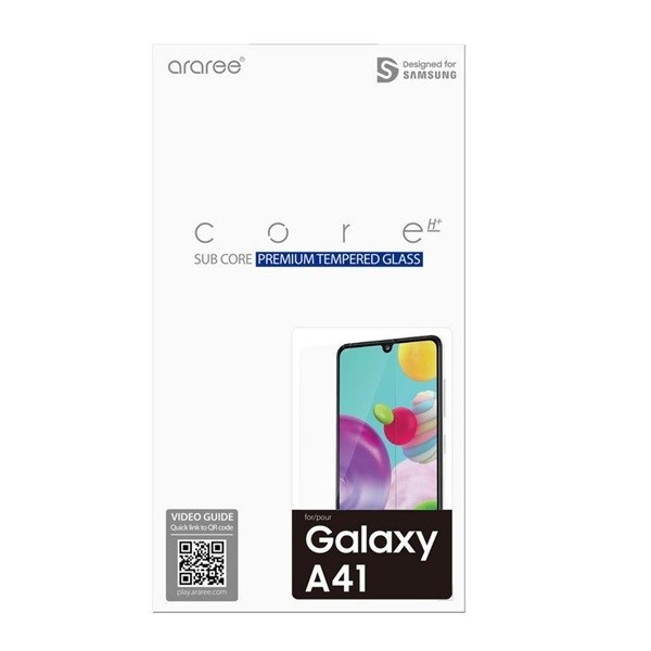 Samsung Galaxy A41 SM-A415F, ochranná fólia displeja, odolná proti nárazu (NEZASahuje do zahnutej časti!), tvrdené sklo, číra, továrenská výroba