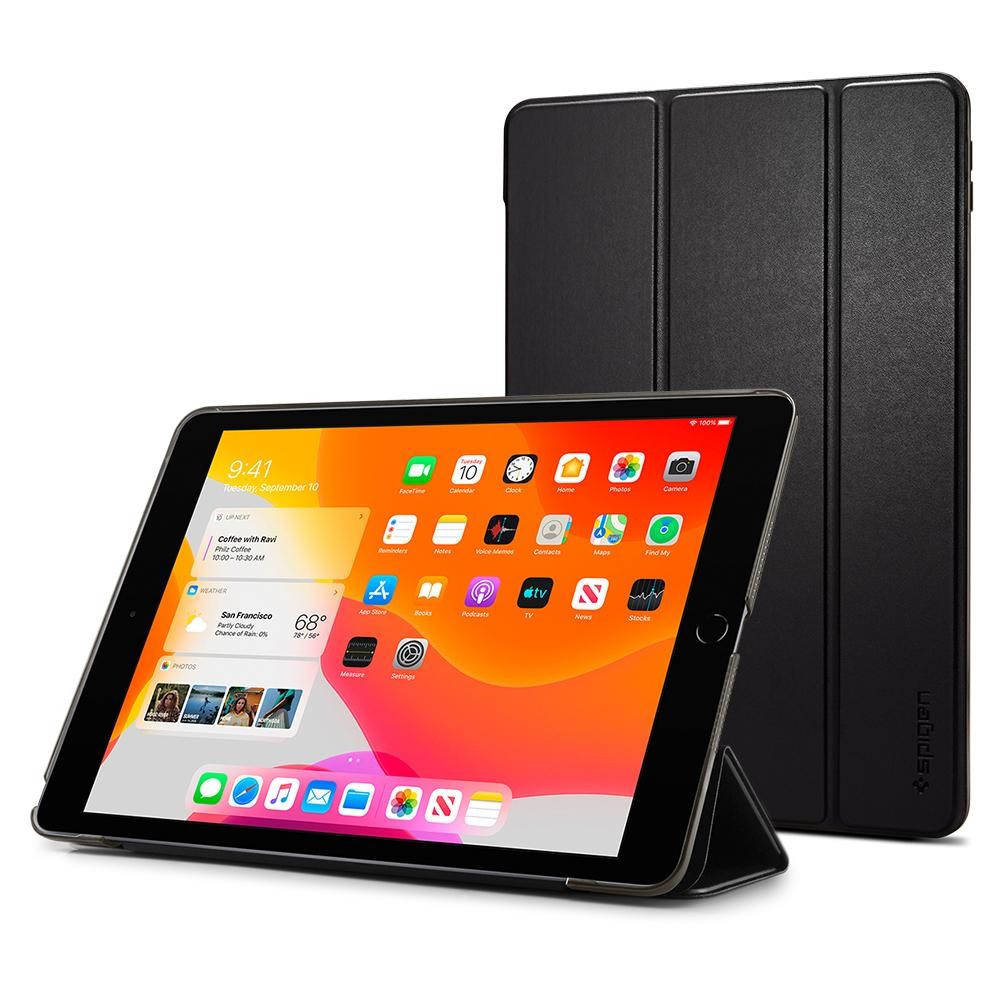 Apple iPad 10.2 (2019 / 2020 / 2021), puzdro Folder Case, puzdro Smart Case, Spigen Smart Fold, čierna