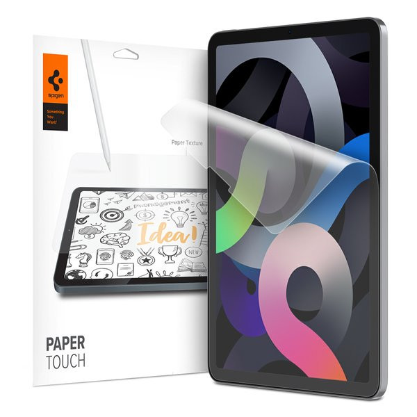 Apple iPad Pro 12,9 (2018 / 2020 / 2021 / 2022), ochranná fólia displeja, matná, Spigen Paper Touch, číra Premium - 2 ks / balenie