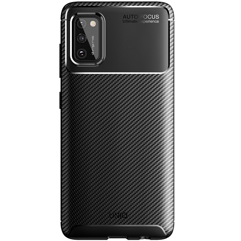 Samsung Galaxy S21 Plus 5G SM-G996, silikónové puzdro, stredne odolné proti nárazu, päta so vzduchovým vankúšom, karbónový vzor, Uniq Hexa, čierna farba