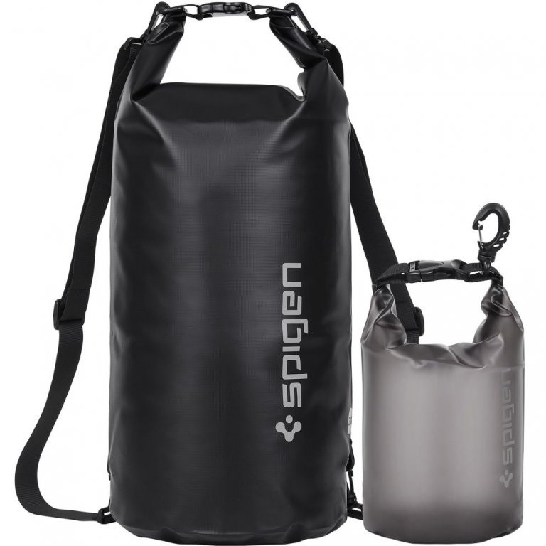 Univerzálny športový batoh, uzamykateľný, vodotesný, Spigen Aqua Shield A630, čierny