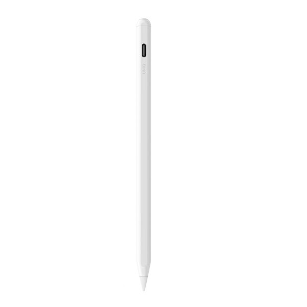 Magnetická kapacitná ceruzka pre iPad, Uniq Pixo Pro Apple Pencil, biela