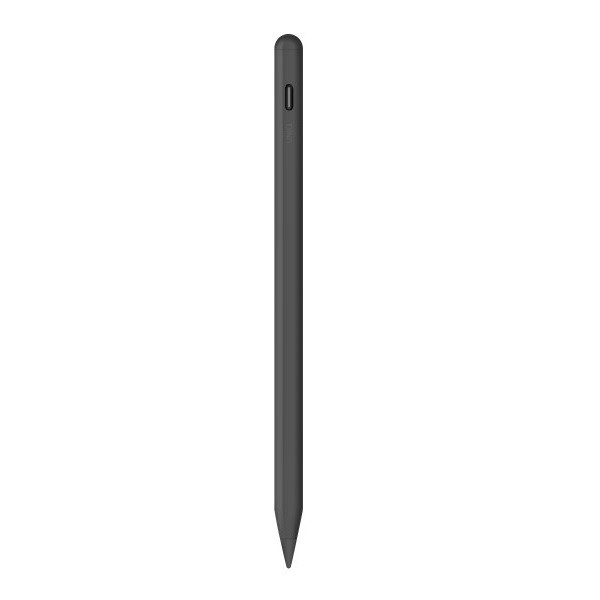 Magnetická kapacitná ceruzka pre iPad, Uniq Pixo Pro Apple Pencil, tmavosivá
