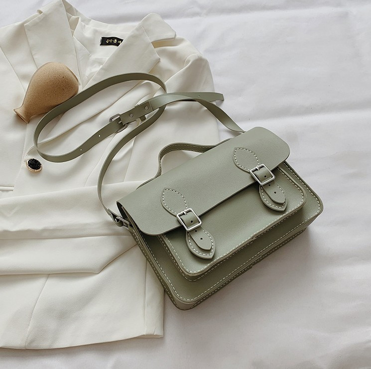 Urob si sám kožená taška , ručne vyrobená kožená taška cez rameno zelená
