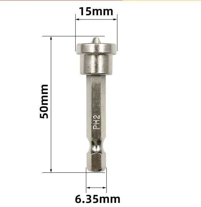 Magnetický skrutkovač, magnetická hlava bitu (5 ks) 50 mm