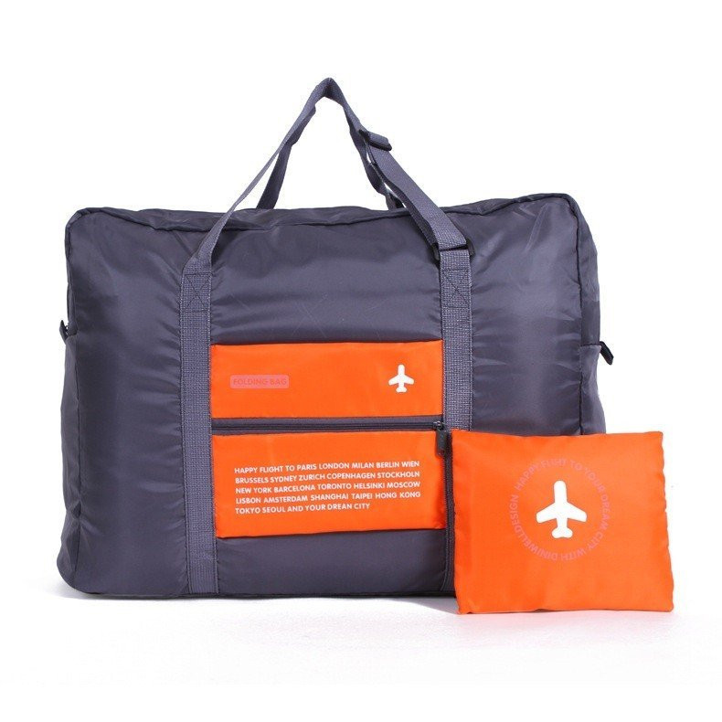Veľkosť príručnej batožiny, skladacia taška oranžová