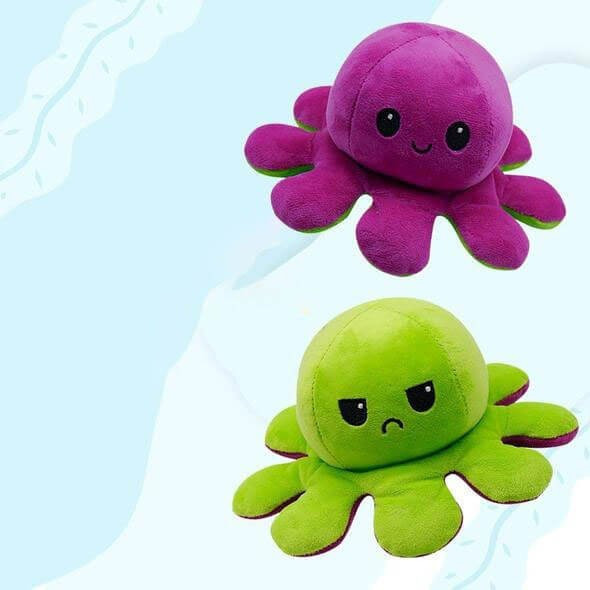 Plyšová nálada, obojstranná náladová chobotnica fialovo-zelená