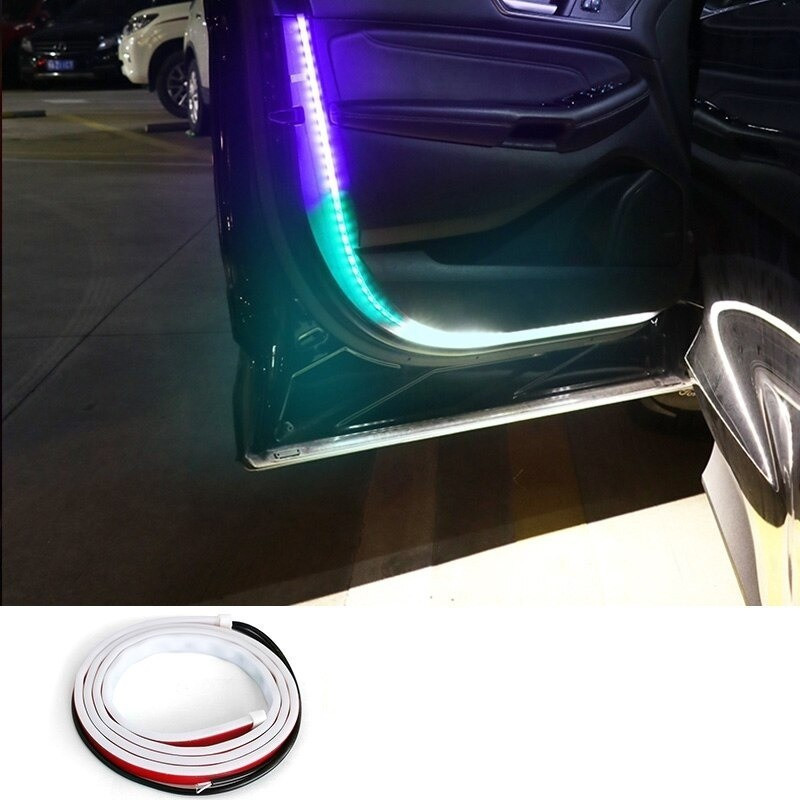 LED pásik pre dvere auta meniaci farbu biely