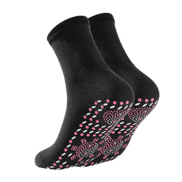 Hrejivé ponožky na nohy - 1 pár - čierne