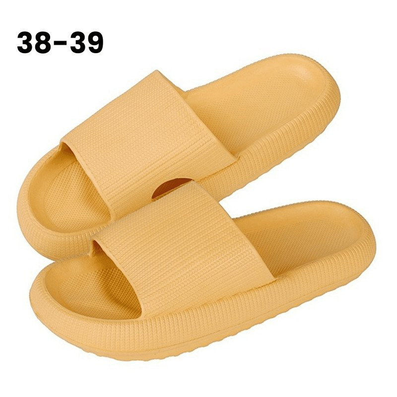 Dámske ľahké letné papuče s hrubou podrážkou v niekoľkých farbách žltá 38-39