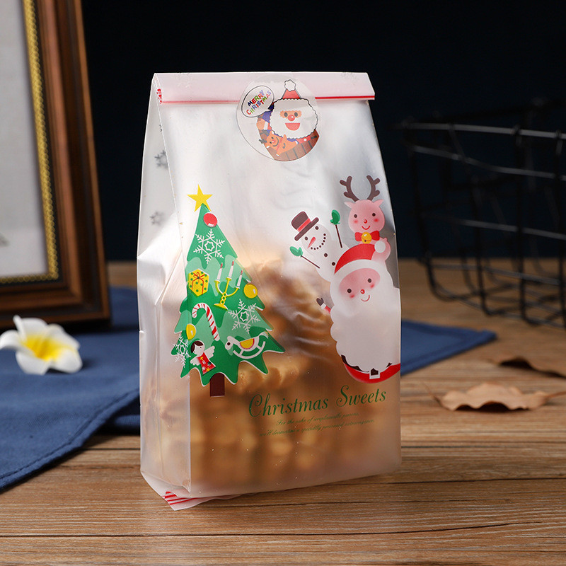 Vianočná plastová taška 25 ks Vianočný stromček