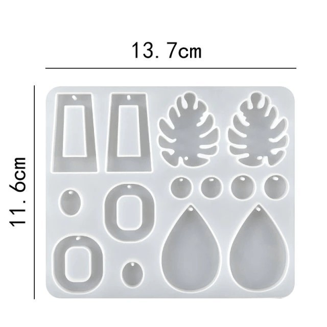 Silikónová forma na náušnice - 11,6x13,7cm