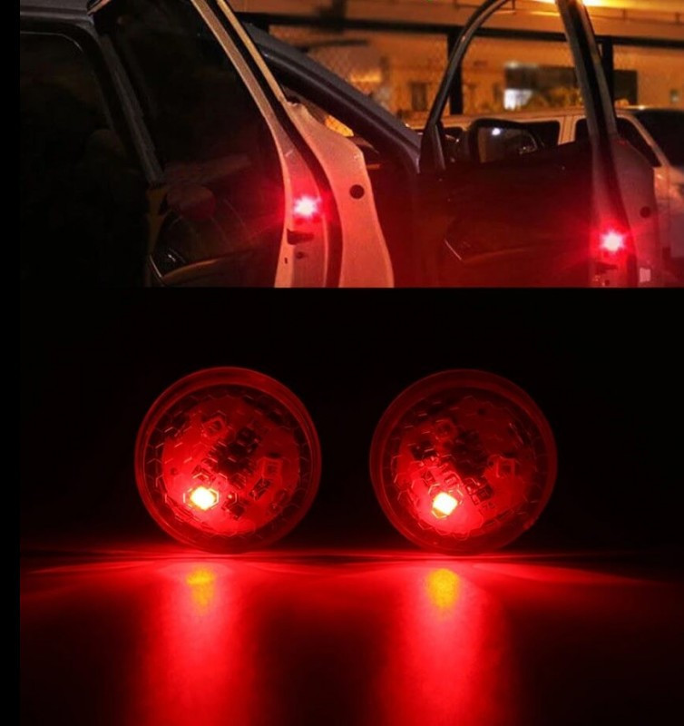2 výstražné LED svetlá dverí auta