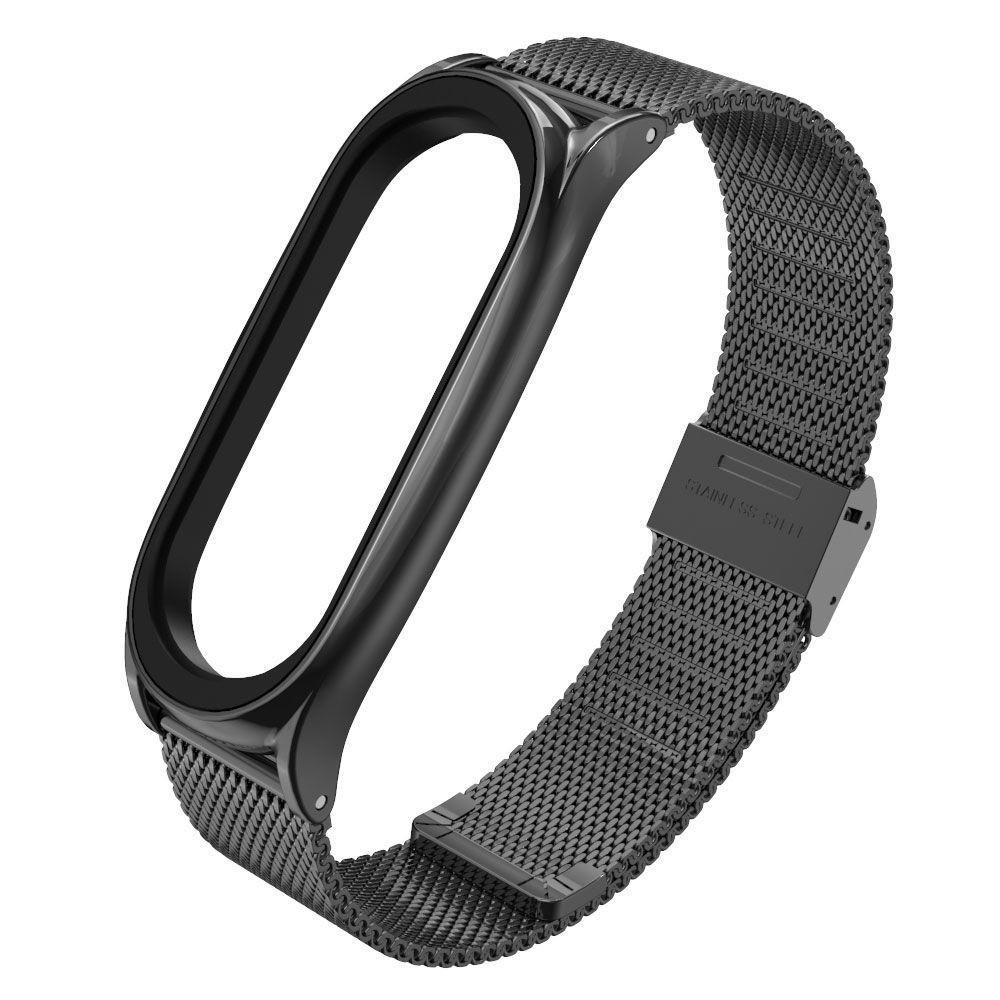 Xiaomi Mi Smart Band 7, kovový remienok, milánsky štýl, TP MilaneseBand, čierny