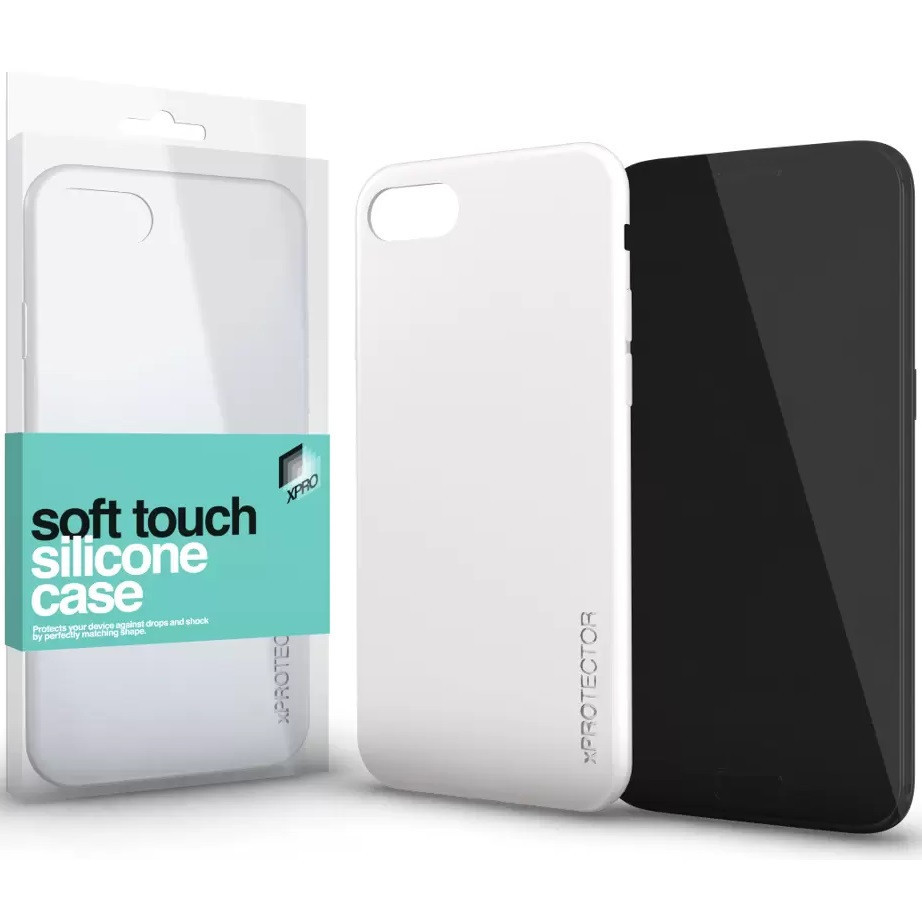 Apple iPhone 7 Plus / 8 Plus, Silikónové puzdro, Xprotector Soft Touch, biele