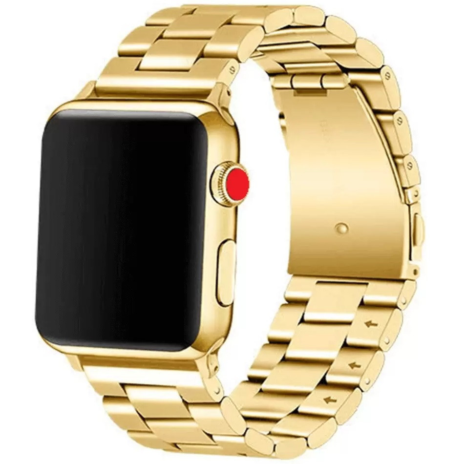 Apple Watch 4-6, SE, SE (2022) (38 / 40 mm) / Watch 7-9 (41 mm), kovový zadný remienok, nehrdzavejúca oceľ, hrubý, Xprotector, zlatá