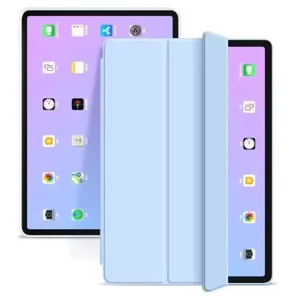 Apple iPad 10.9 (2022), Puzdro s priehradkou, tvrdý chrbát so silikónovou ochrannou podšívkou, Smart Case, Xprotector Smart Book Flip, svetlo modré