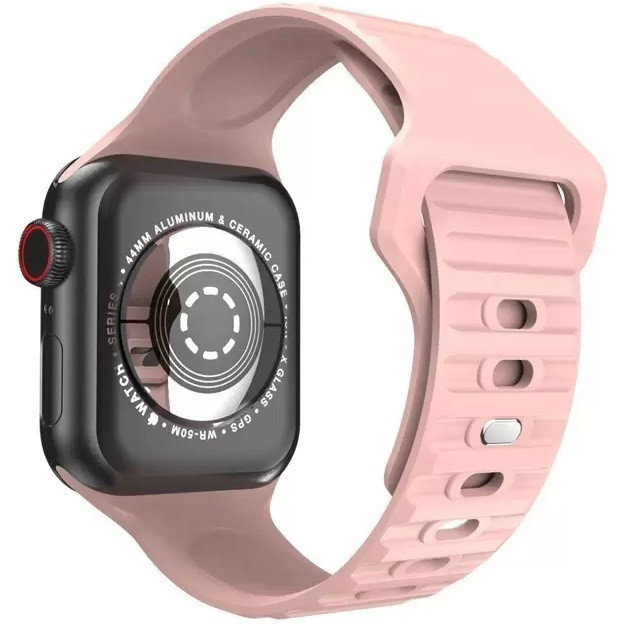 Apple Watch 4-6, SE, SE (2022) (42 / 44 mm) / Watch 7-9 (45 mm) / Watch Ultra 1-2 (49 mm), silikónový remienok, nastaviteľný, športový, Xprotector, ružový