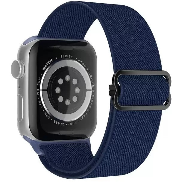 Apple Watch 4-6, SE, SE (2022) (38 / 40 mm) / Watch 7-9 (41 mm), textilný remienok, okrúhly remienok, Xprotector, tmavomodrá