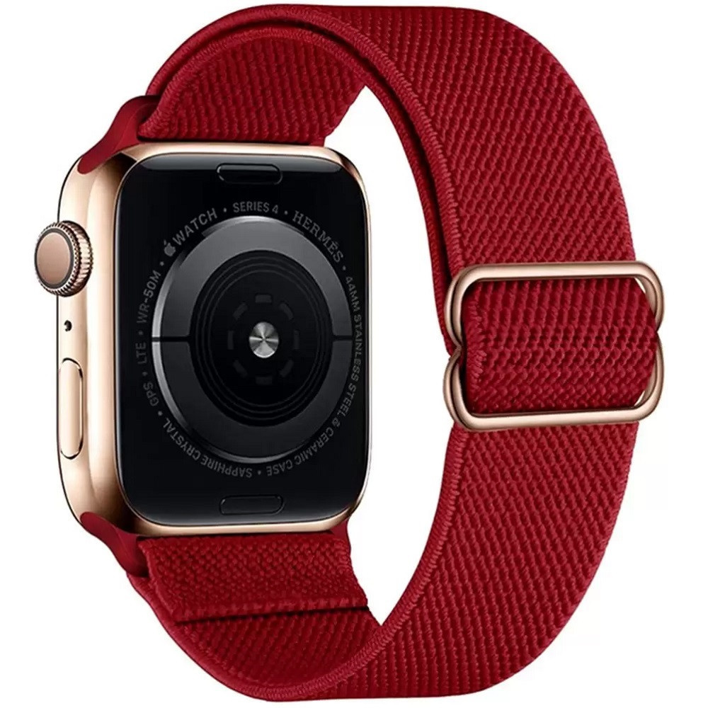 Apple Watch 4-6, SE, SE (2022) (38 / 40 mm) / Watch 7-9 (41 mm), textilný remienok, okrúhly remienok, Xprotector, červená