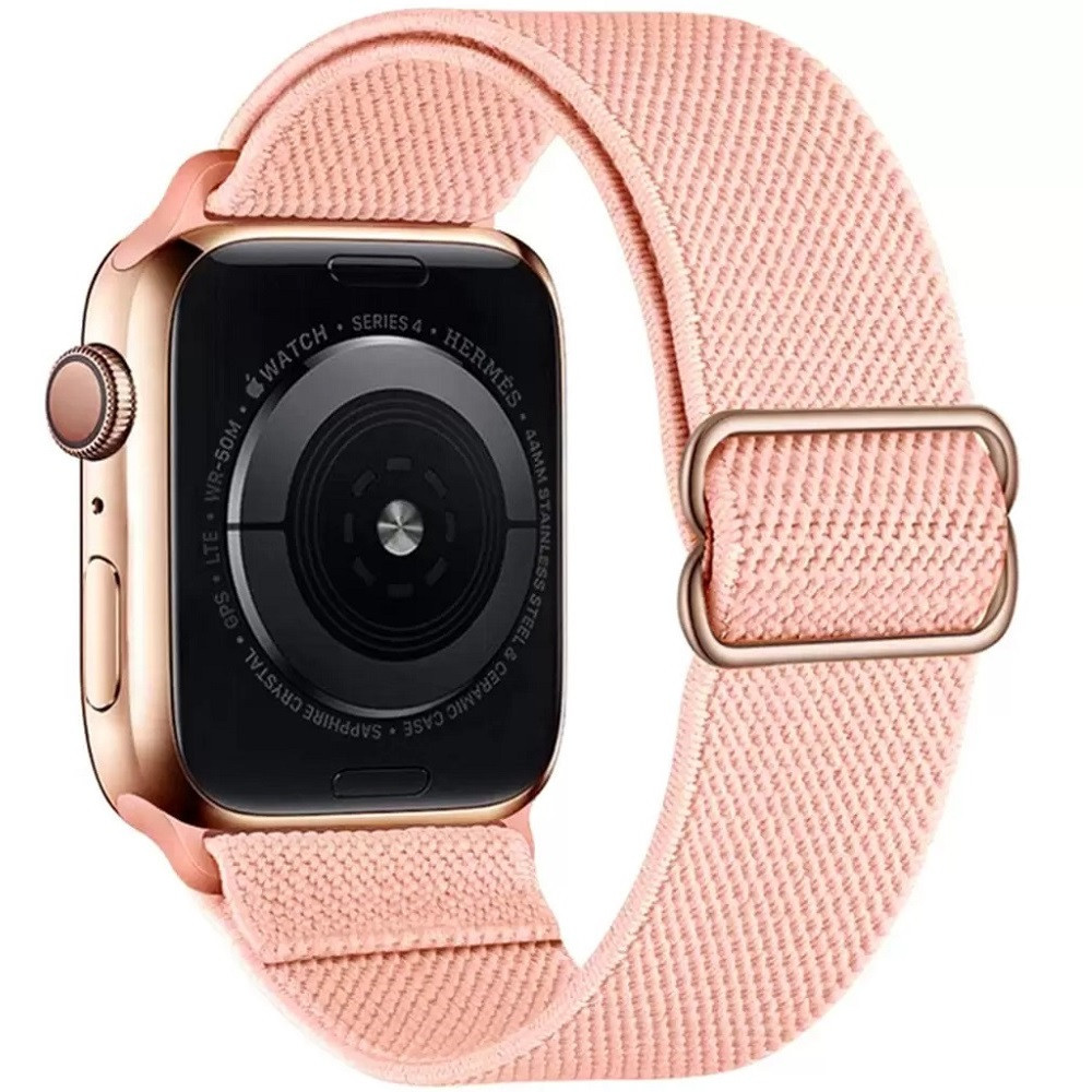 Apple Watch 4-6, SE, SE (2022) (38 / 40 mm) / Watch 7-9 (41 mm), textilný remienok, okrúhly remienok, Xprotector, ružová