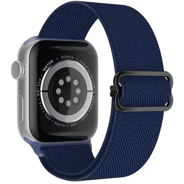 Apple Watch 4-6, SE, SE (2022) (42 / 44 mm) / Watch 7-9 (45 mm) / Watch Ultra 1-2 (49 mm), textilný remienok, okrúhly remienok, Xprotector, tmavomodrá