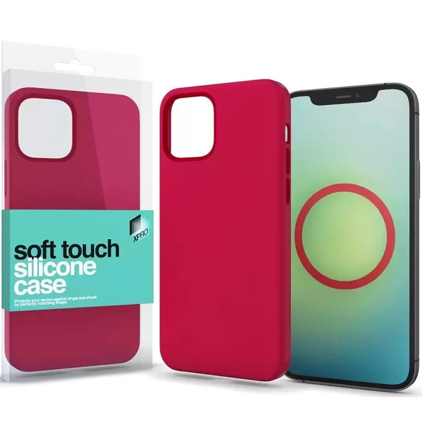 Apple iPhone 15, Silikónové puzdro, MagSafe, Xprotector Soft Touch MagSafe, červené
